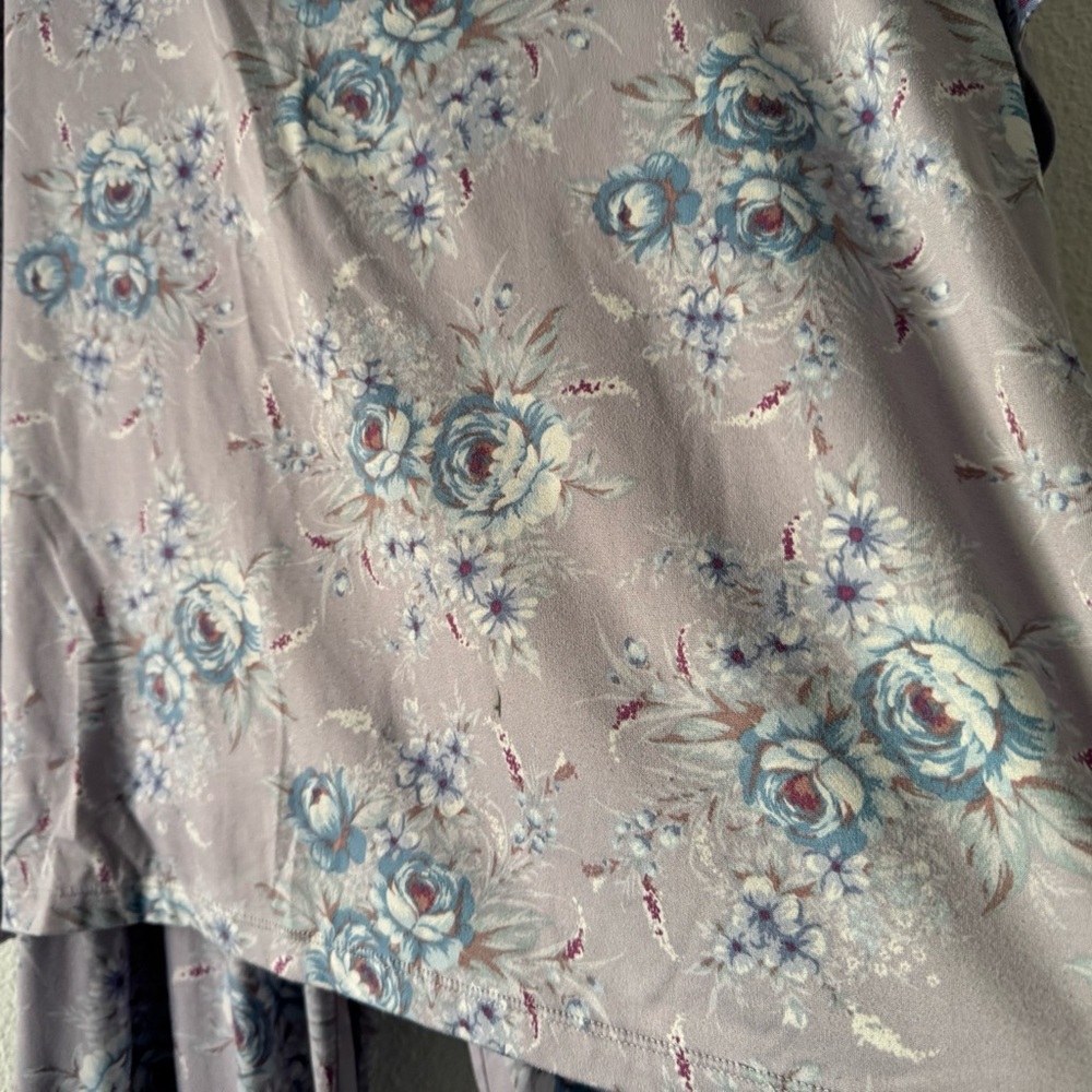 Flora Nikrooz Silky Soft Floral Lilac Pajama Lounge Set Coquette Cottagecore XL - Picture 8 of 16